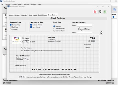 Print Checks Deluxe 1.67