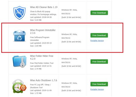 Download Wise Program Uninstaller